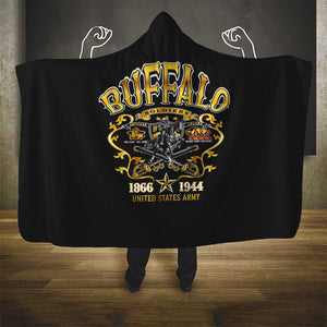 Buffalo Soldiers Hooded Blanket American American Legend 1866-1944