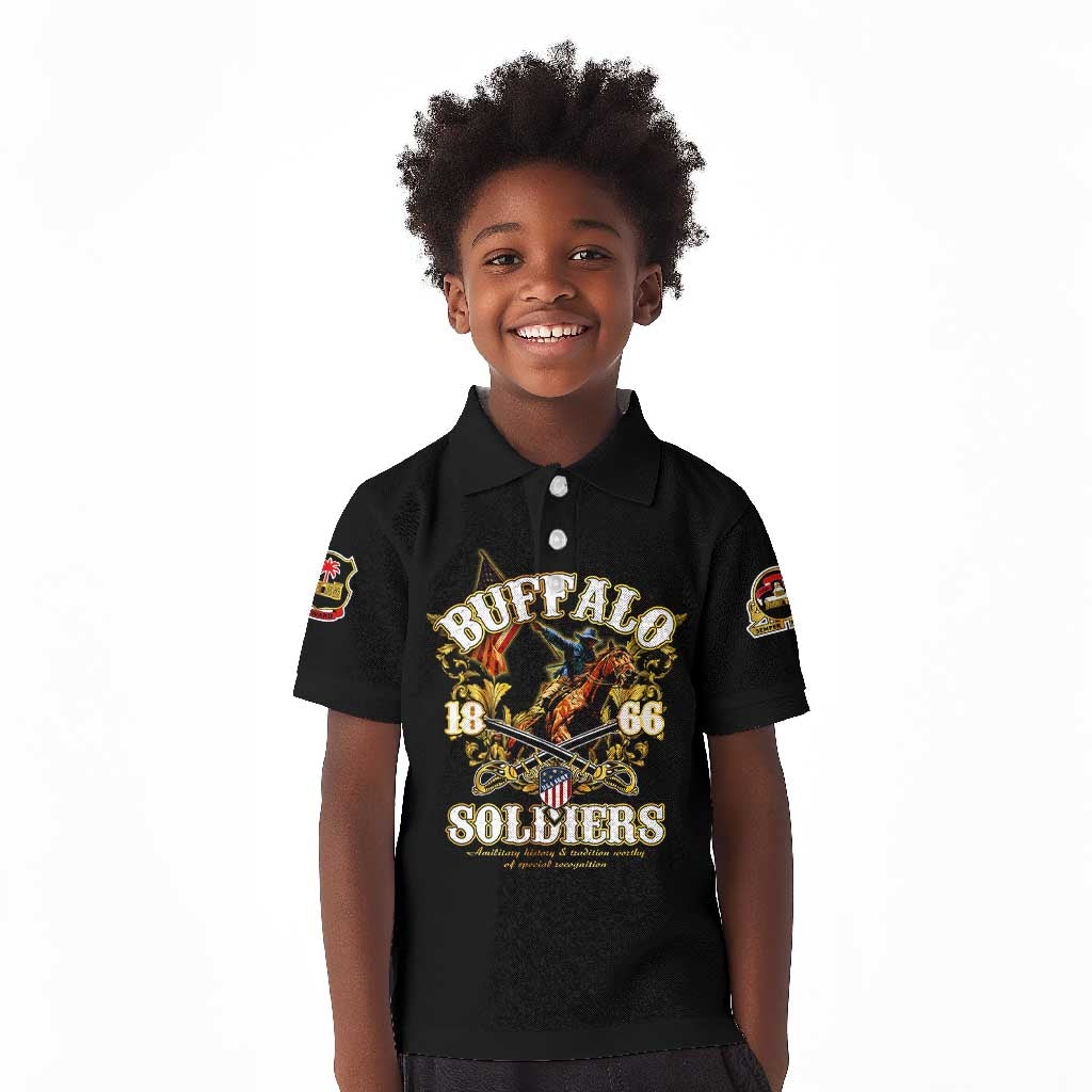 Buffalo Soldiers Kid Polo Shirt American American Legend 1866-1944