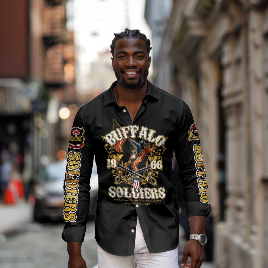 Buffalo Soldiers Long Sleeve Button Shirt American American Legend 1866-1944