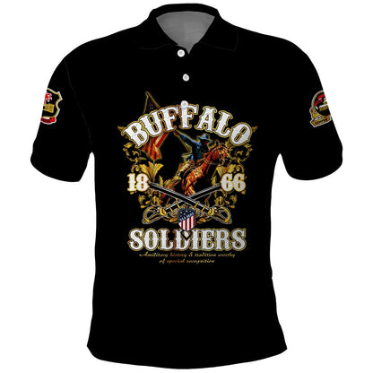 Buffalo Soldiers Polo Shirt American American Legend 1866-1944