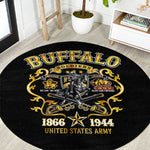 Buffalo Soldiers Round Carpet American American Legend 1866-1944