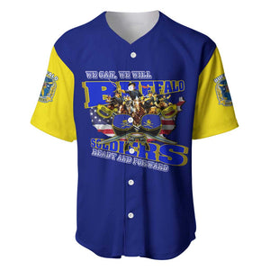 We Can We Will Buffalo Soldiers Baseball Jersey Us Army Ready and Forward