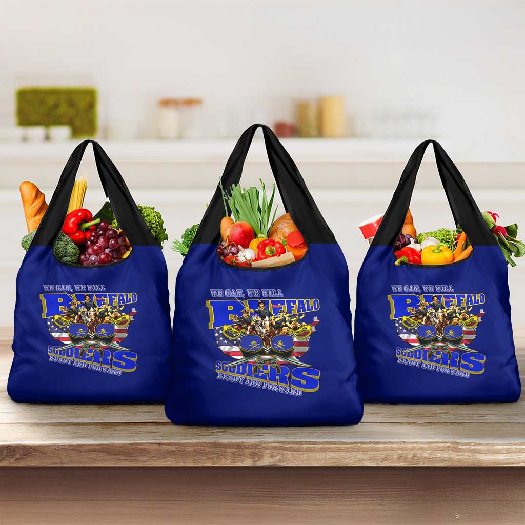 We Can We Will Buffalo Soldiers Grocery Bag Us Army Ready and Forward