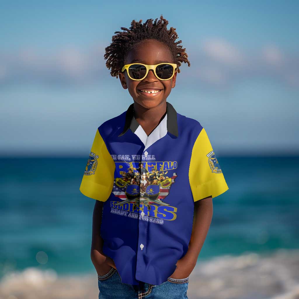 We Can We Will Buffalo Soldiers Kid Hawaiian Shirt Us Army Ready and Forward