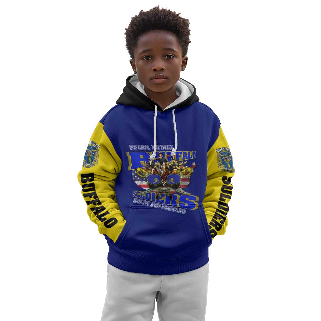 We Can We Will Buffalo Soldiers Kid Hoodie Us Army Ready and Forward