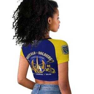 We Can We Will Buffalo Soldiers Raglan Cropped T shirt Us Army Ready and Forward