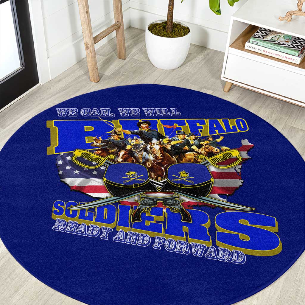 We Can We Will Buffalo Soldiers Round Carpet Us Army Ready and Forward