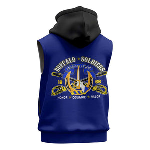 We Can We Will Buffalo Soldiers Sleeveless Hoodie Us Army Ready and Forward - African Pride