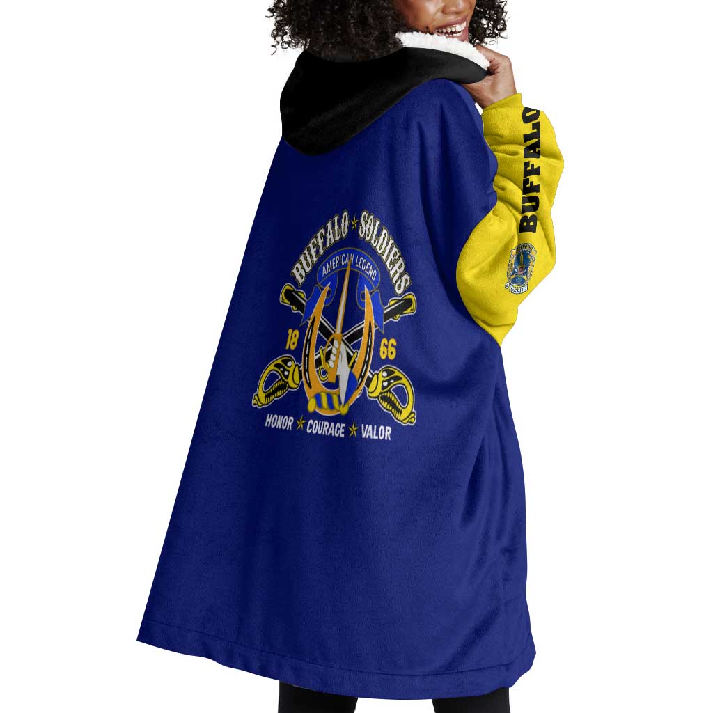 We Can We Will Buffalo Soldiers Wearable Blanket Hoodie Us Army Ready and Forward