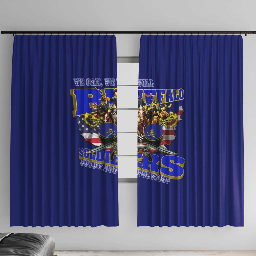 We Can We Will Buffalo Soldiers Window Curtain Us Army Ready and Forward
