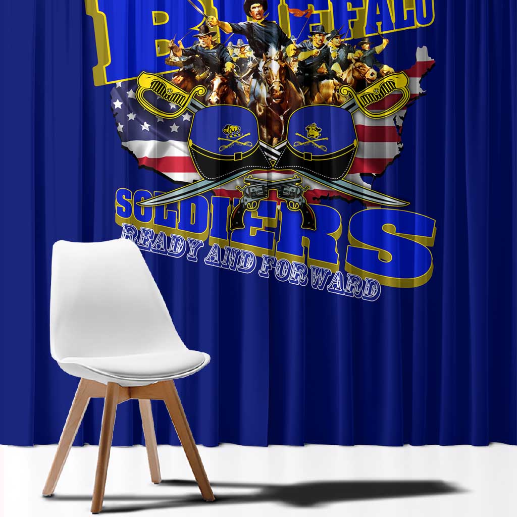 We Can We Will Buffalo Soldiers Window Curtain Us Army Ready and Forward