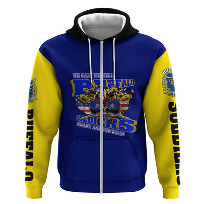 We Can We Will Buffalo Soldiers Zip Hoodie Us Army Ready and Forward