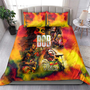 The Legend of Reggae One Love Bedding Set Bob Colorful Art