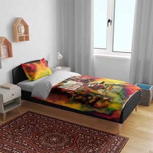 The Legend of Reggae One Love Bedding Set Bob Colorful Art