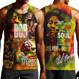 The Legend of Reggae One Love Men Tank Top Bob Colorful Art