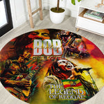 The Legend of Reggae One Love Round Carpet Bob Colorful Art