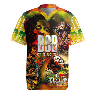 The Legend of Reggae One Love Rugby Jersey Bob Colorful Art