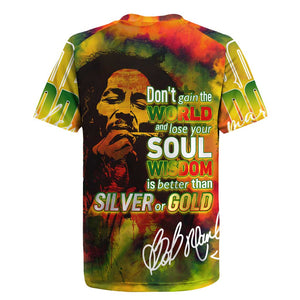 The Legend of Reggae One Love Rugby Jersey Bob Colorful Art