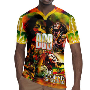 The Legend of Reggae One Love Rugby Jersey Bob Colorful Art