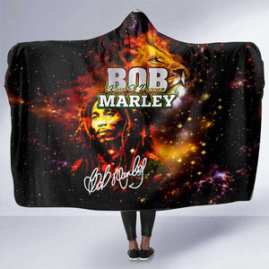 Bob King Of Reggae Rastafari Lion Hooded Blanket You Never Know How Strong You Are