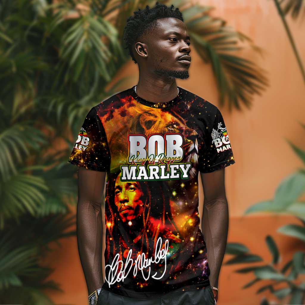 Bob King Of Reggae Rastafari Lion T shirt You Never Know How Strong You Are