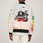 Afro King of Reggae Legend Bob Bomber Jacket Rastafari Lion Cannabis Typography Style