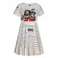 Afro King of Reggae Legend Bob Kid Short Sleeve Dress Rastafari Lion Cannabis Typography Style