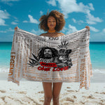 Afro King of Reggae Legend Bob Sarong Rastafari Lion Cannabis Typography Style