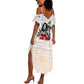 Afro King of Reggae Legend Bob Summer Maxi Dress Rastafari Lion Cannabis Typography Style