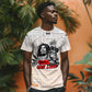 Afro King of Reggae Legend Bob T shirt Rastafari Lion Cannabis Typography Style