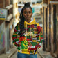 Black History Month Africa Hoodie Strength Love and Justice Typography