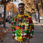 Black History Month Africa Sweatshirt Strength Love and Justice Typography