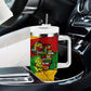 Black History Month Africa Tumbler With Handle Strength Love and Justice Typography