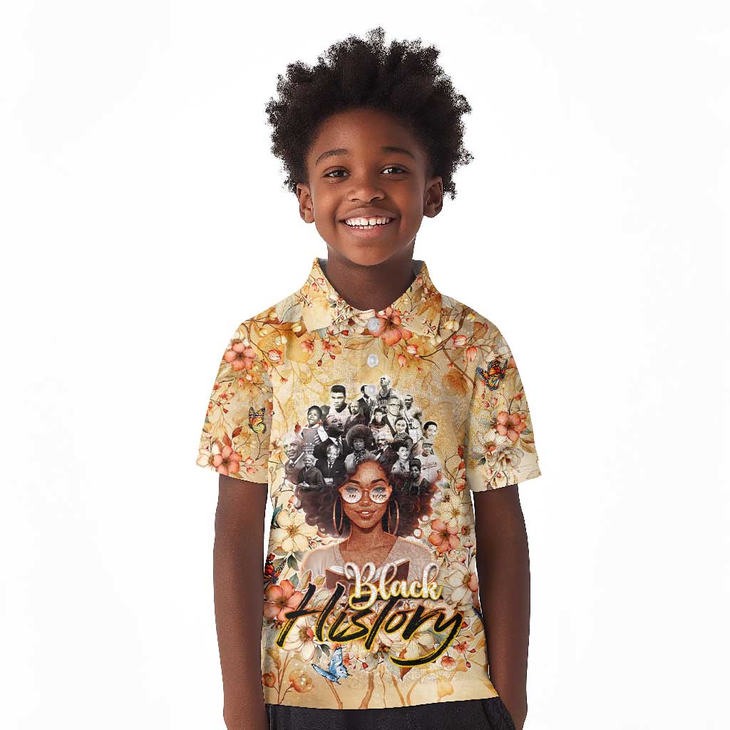 African Women Black History Kid Polo Shirt Civil Rights Leaders My Roots