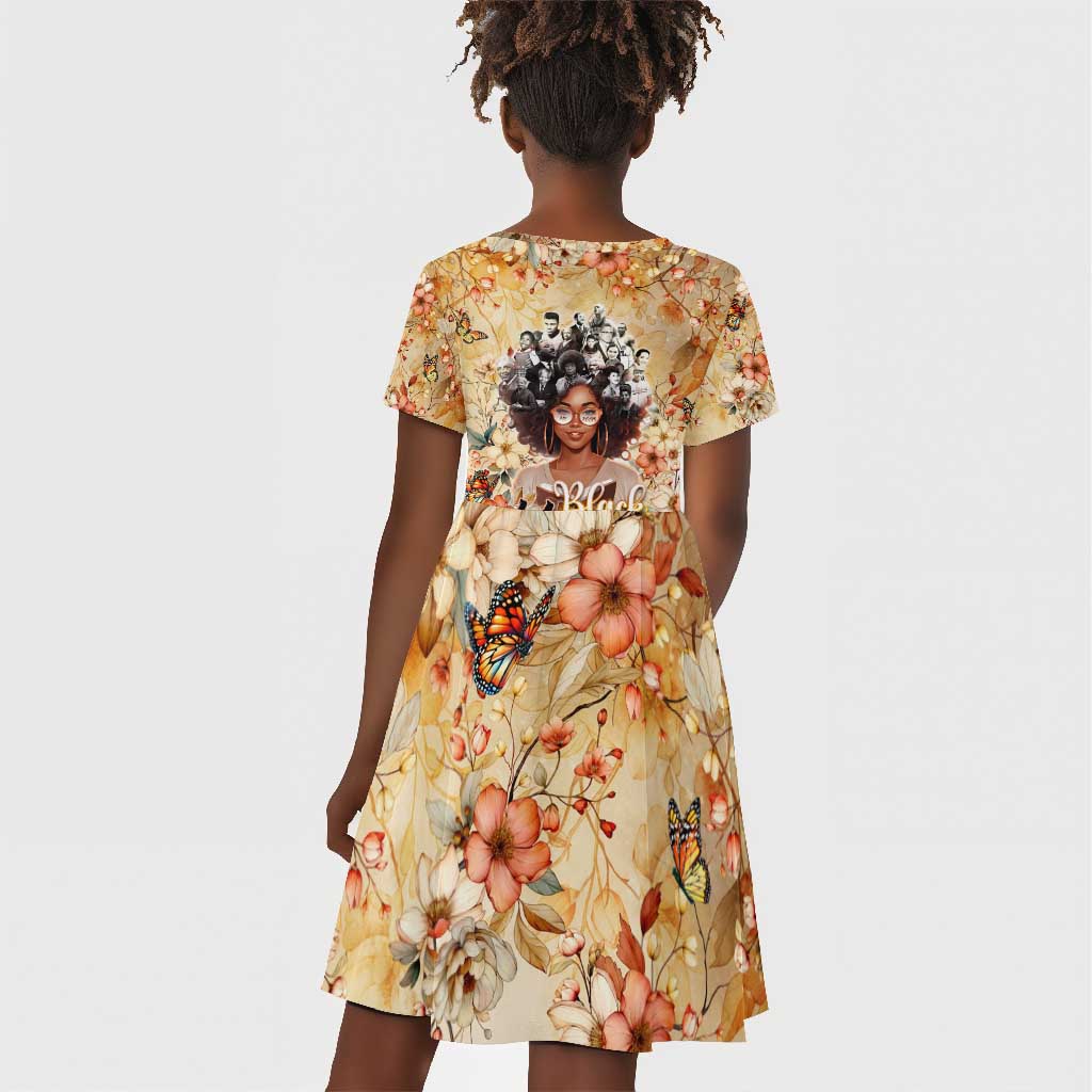 African Women Black History Kid Short Sleeve Dress Civil Rights Leaders My Roots