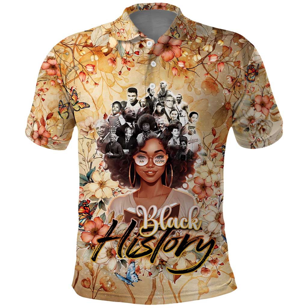 African Women Black History Polo Shirt Civil Rights Leaders My Roots