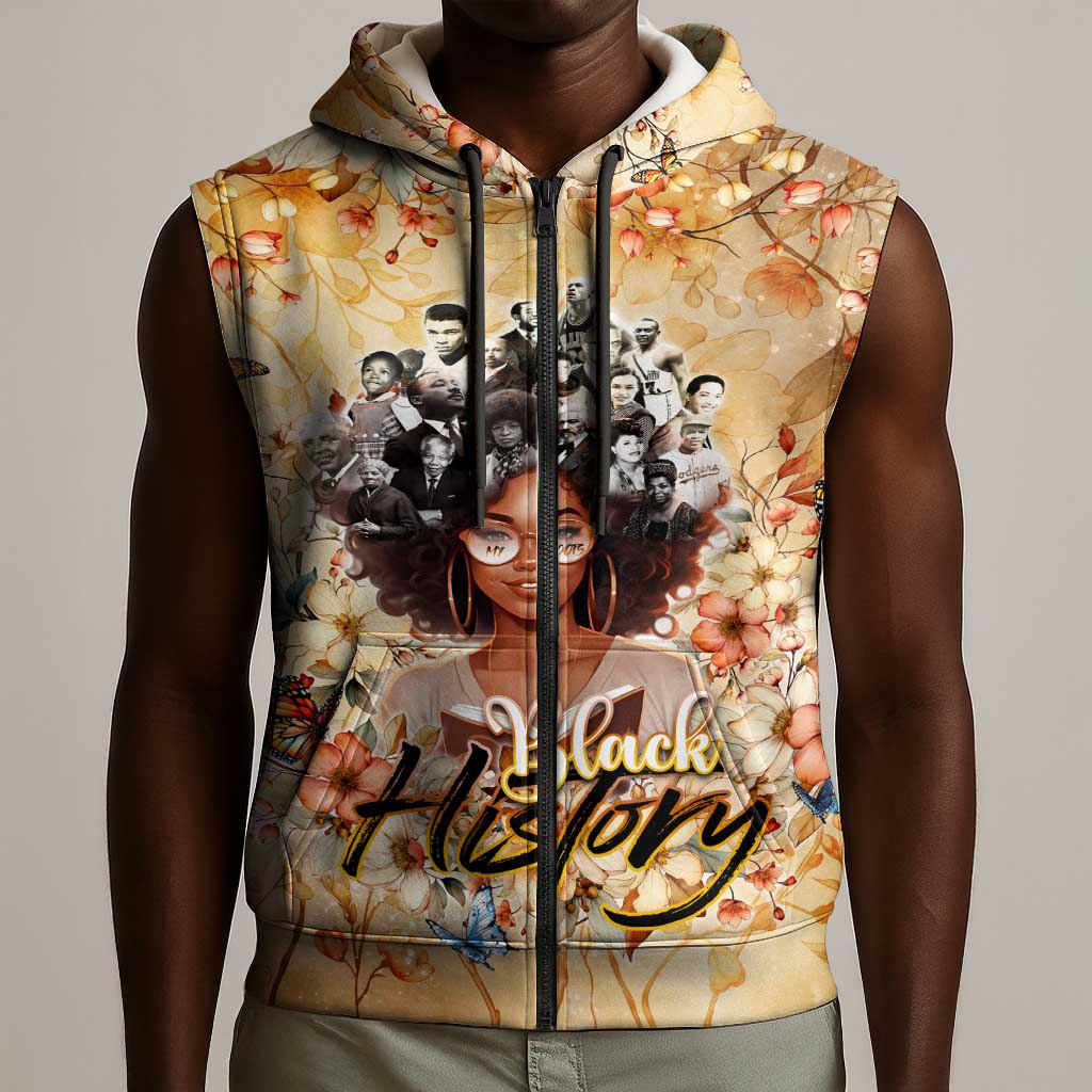 African Women Black History Sleeveless Zip Hoodie Civil Rights Leaders My Roots - African Pride