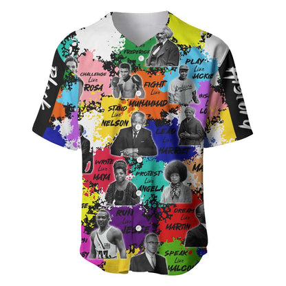 Black History Month African American Baseball Jersey Paint Splashes