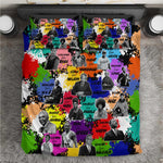 Black History Month African American Bedding Set Paint Splashes