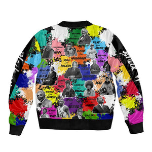 Black History Month African American Bomber Jacket Paint Splashes