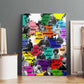 Black History Month African American Canvas Wall Art Paint Splashes