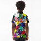 Black History Month African American Kid Polo Shirt Paint Splashes