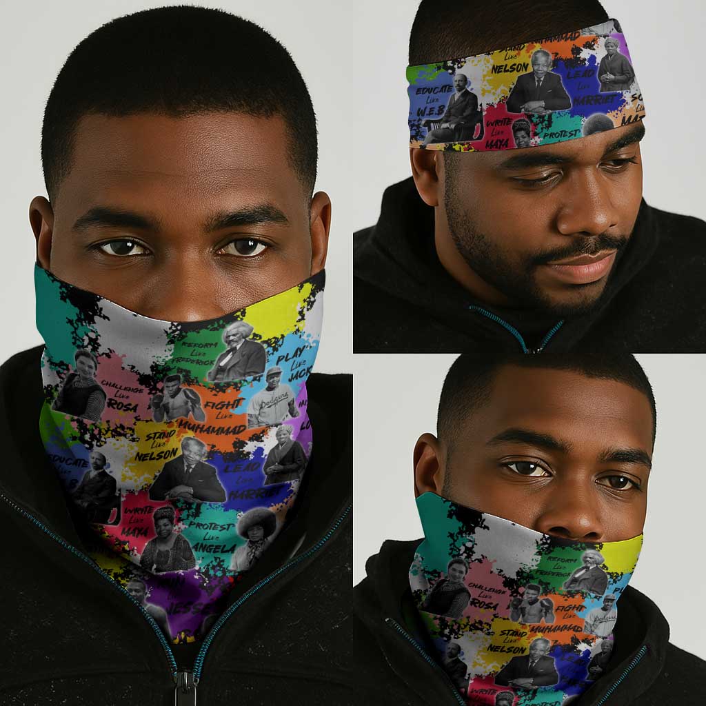Black History Month African American Neck Gaiter Paint Splashes DT02