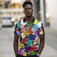 Black History Month African American Polo Shirt Paint Splashes