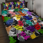 Black History Month African American Quilt Bed Set Paint Splashes