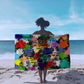 Black History Month African American Sarong Paint Splashes