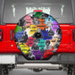 Black History Month African American Spare Tire Cover Paint Splashes