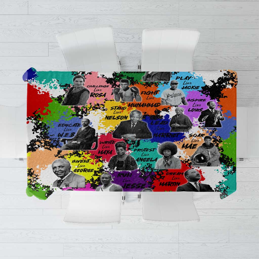 Black History Month African American Tablecloth Paint Splashes