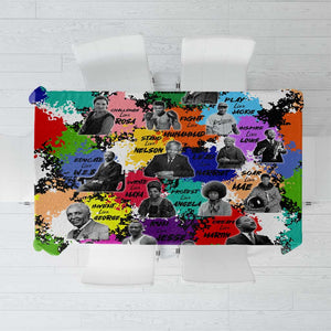 Black History Month African American Tablecloth Paint Splashes