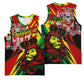Afro Jamaica Lion Basketball Jersey Coat Of Arms Rastafarianism DT02